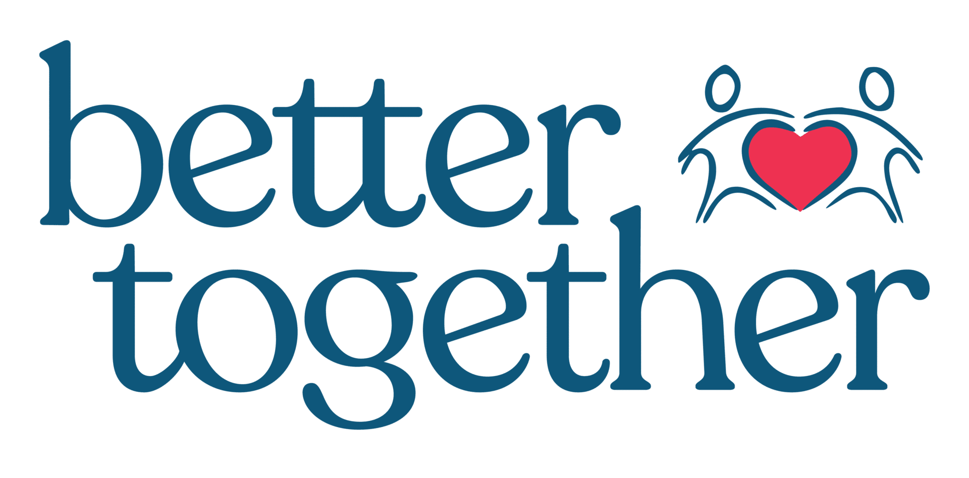 A green background with blue letters that say better together.